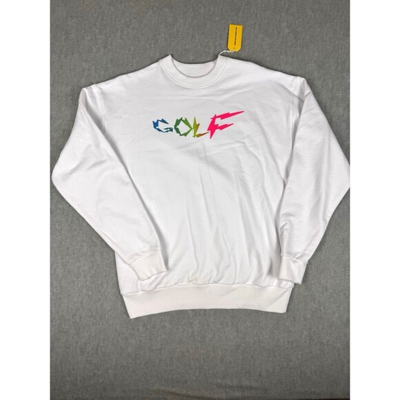 NEW Golf Wang Neon Lightning Abstract Crewneck Sweatshirt SS 2021 Size L - Picture 1 of 6